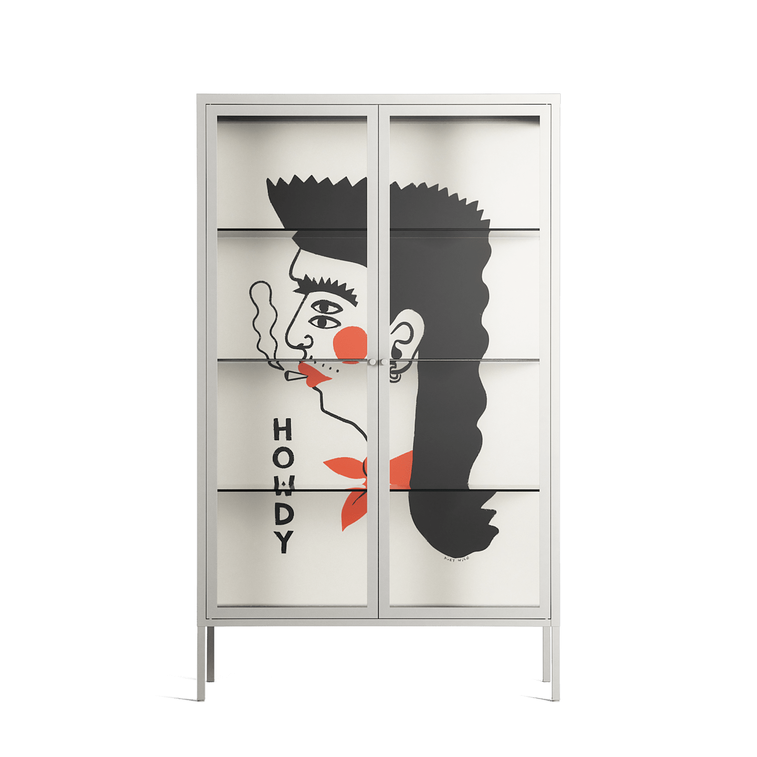 Howdy - Cabinet - Aley Wild - Chalk - Clear glass