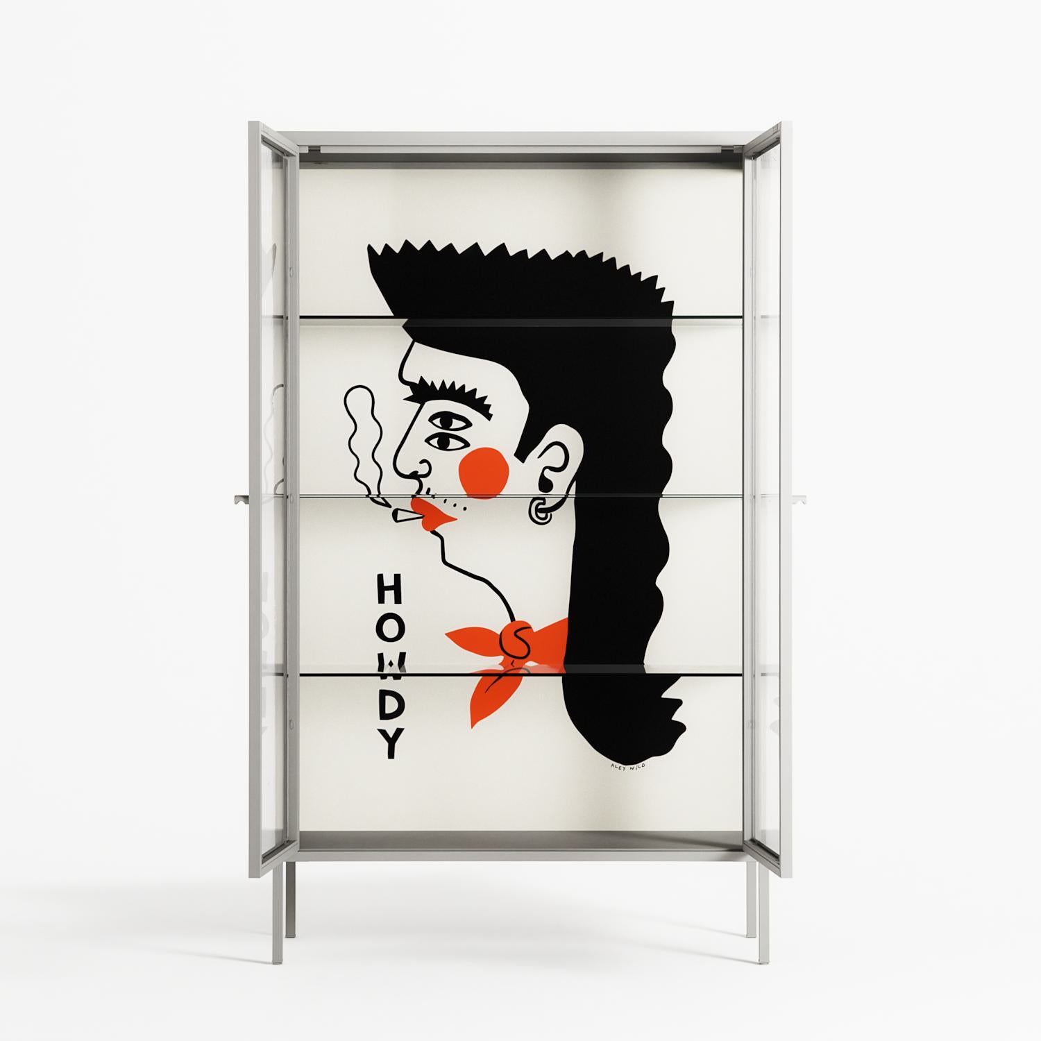 Howdy - Cabinet - Aley Wild - Chalk - Clear glass
