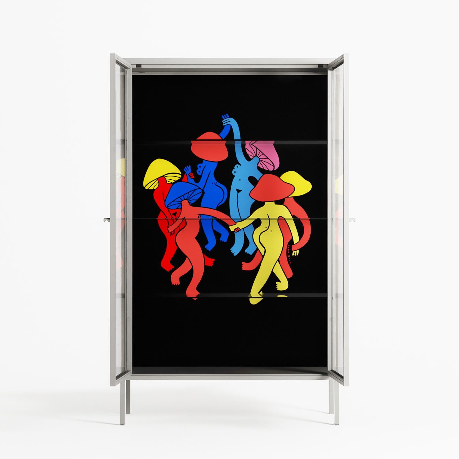 Mushroom Dance Multi - Cabinet - Aley Wild - Chalk - Clear glass