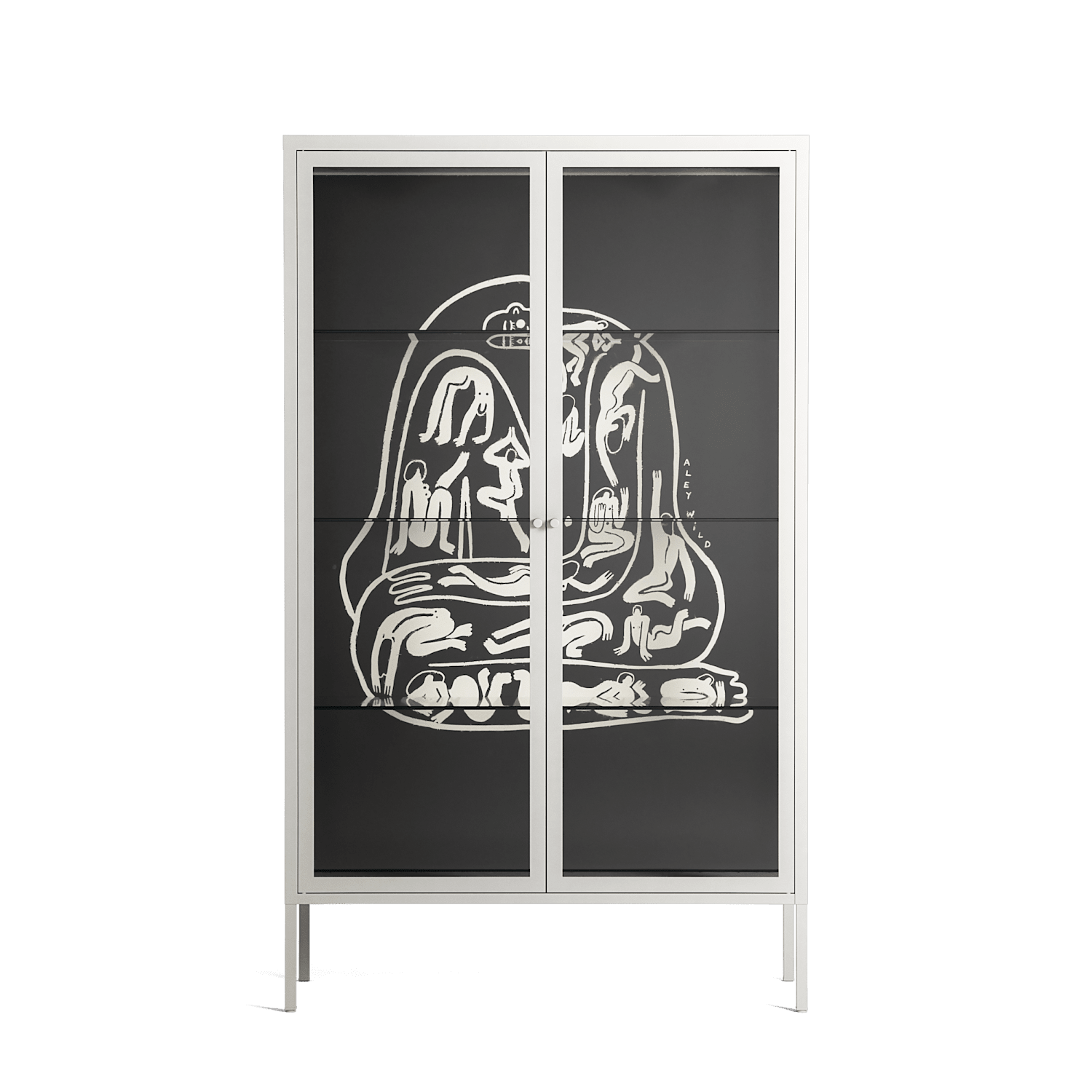 Nudes on Nudes - Cabinet - Aley Wild - Chalk - Clear glass