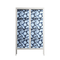 Blue Poppy 2 - Cabinet - Katie O’Shea - Chalk - Clear glass