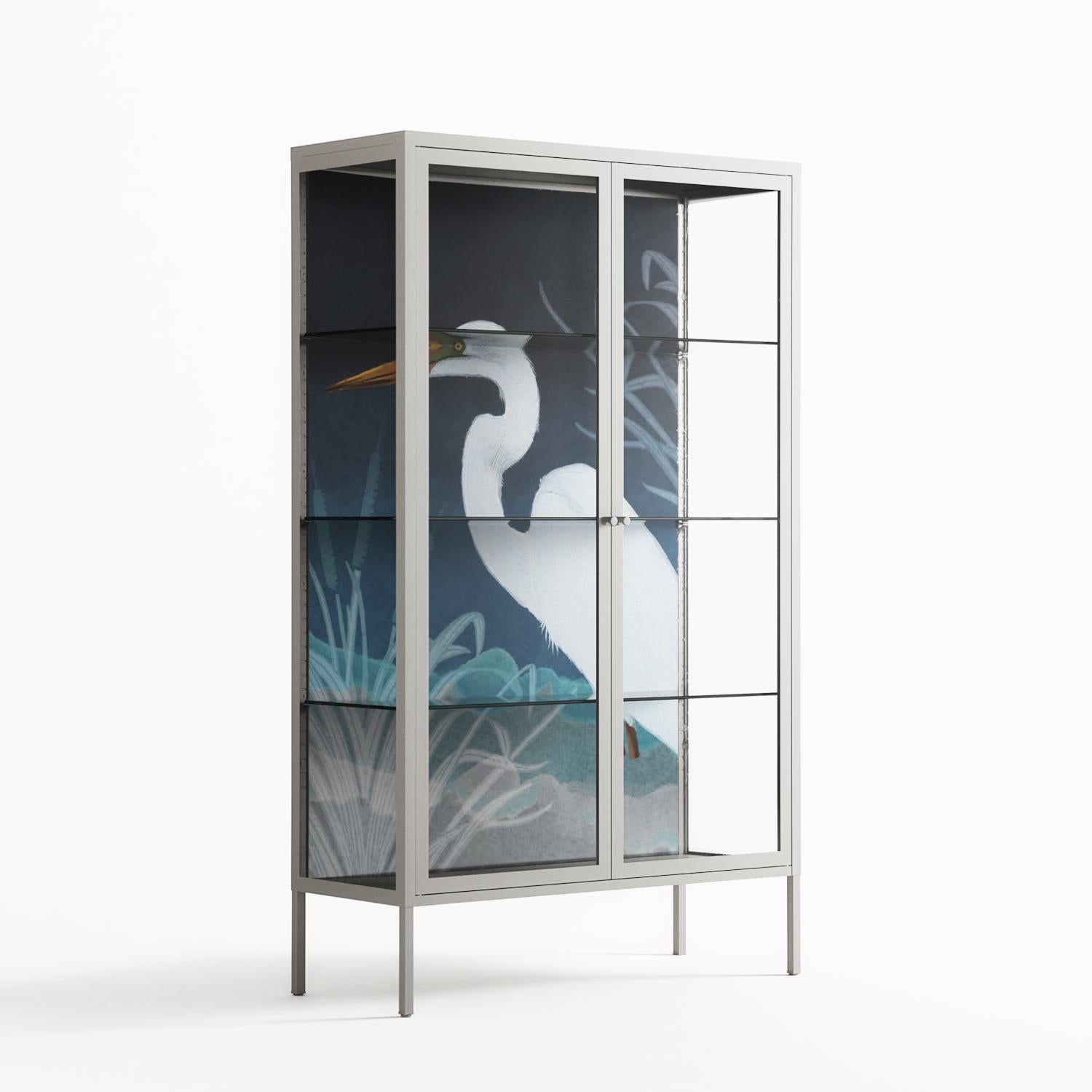Egret - Cabinet - Katie O’Shea - Chalk - Clear glass