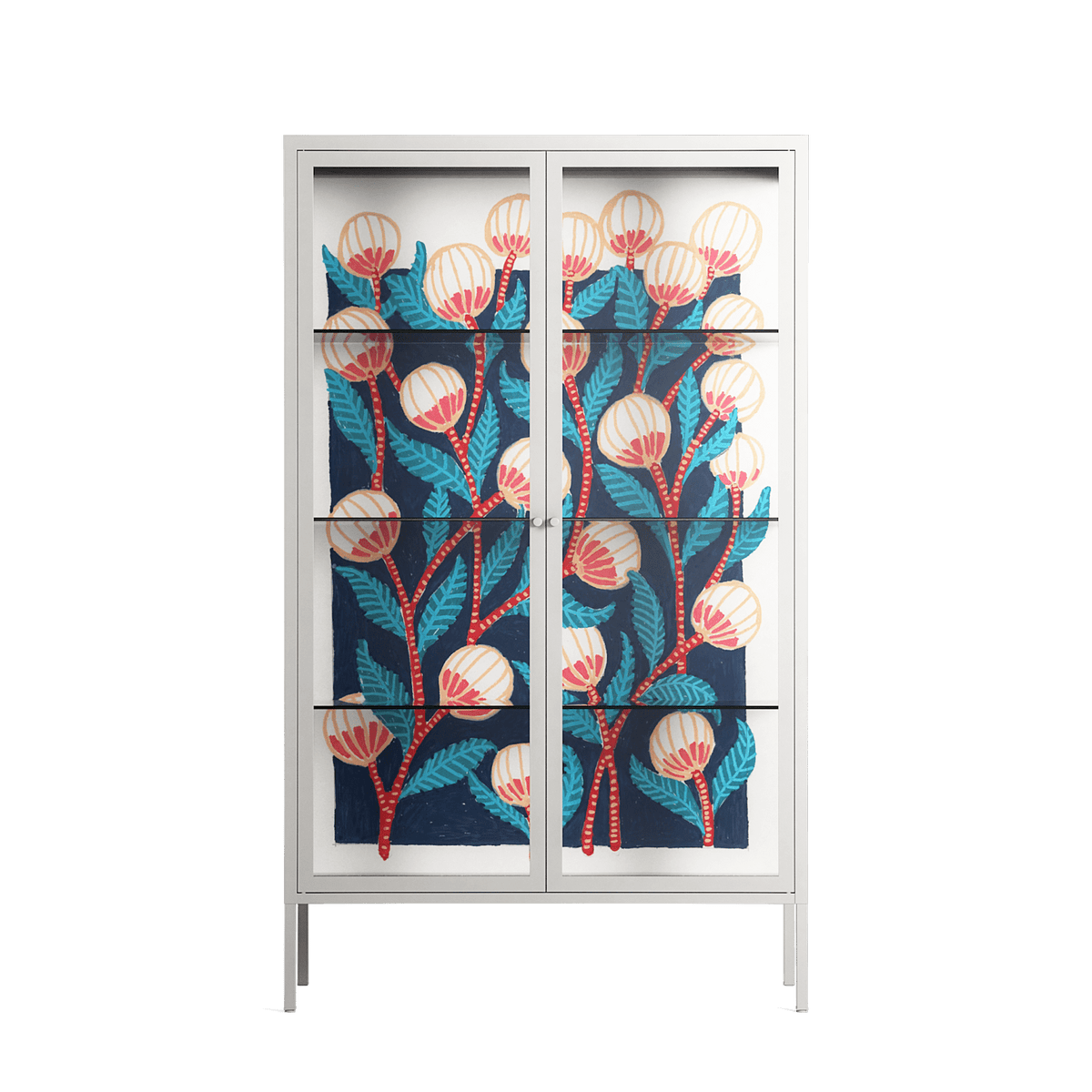 Gooseberries - Cabinet - Katie O’Shea - Chalk - Clear glass
