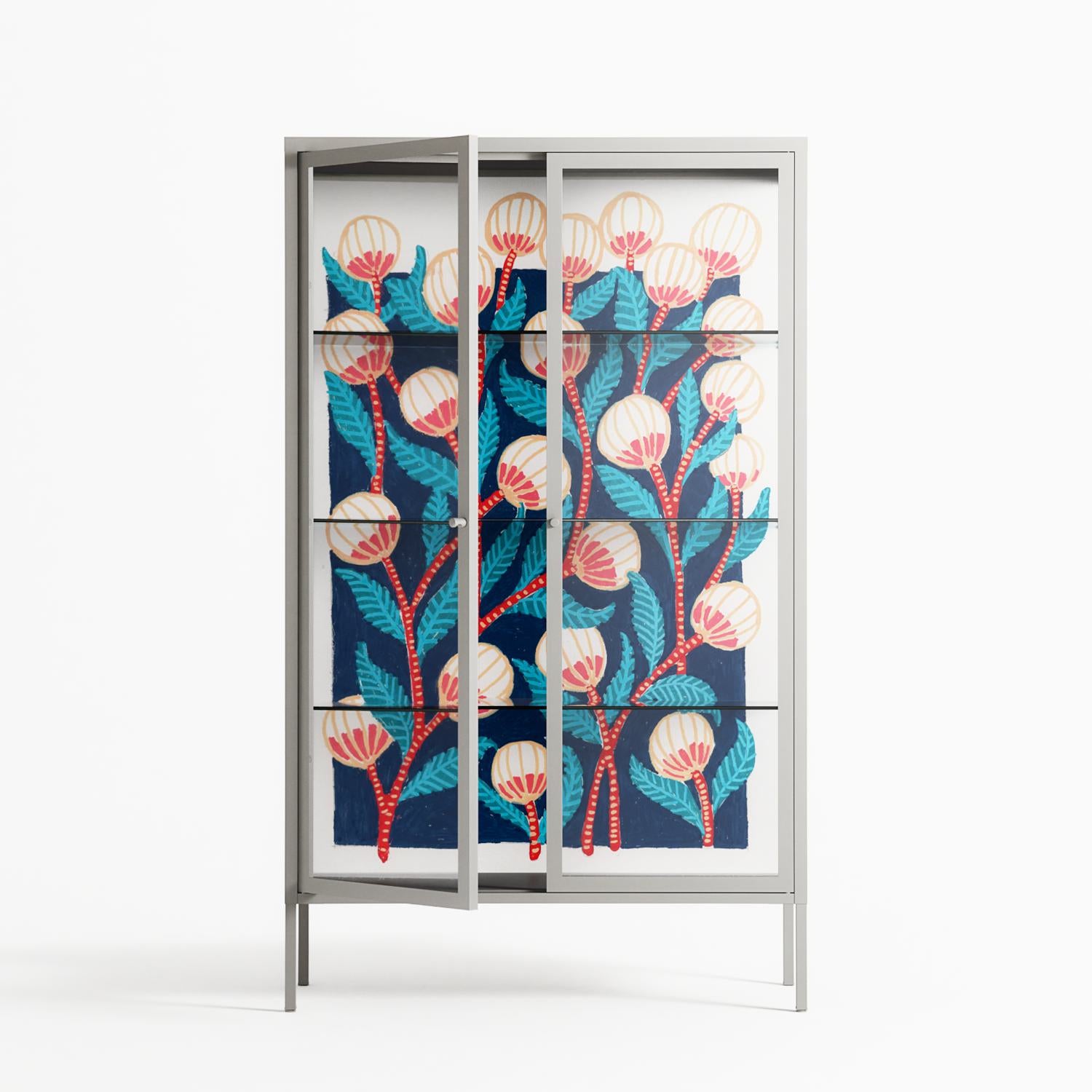 Gooseberries - Cabinet - Katie O’Shea - Chalk - Clear glass