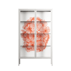 Orange Flowers 1 - Cabinet - Katie O’Shea - Chalk - Clear glass