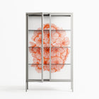 Orange Flowers 1 - Cabinet - Katie O’Shea - Chalk - Clear glass