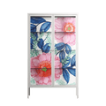 Pink Anemones - Cabinet - Katie O’Shea - Chalk - Clear glass