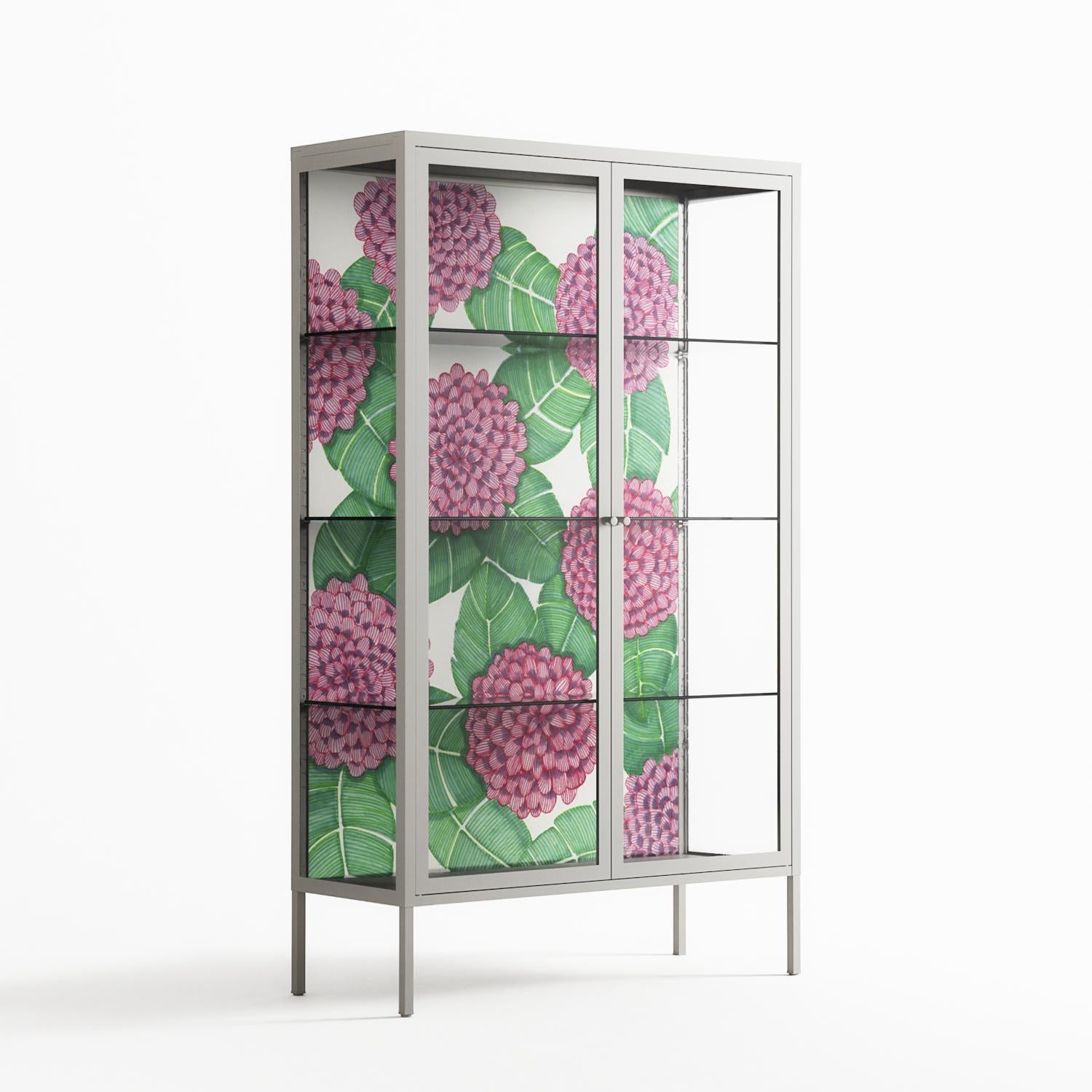Pink Floras - Cabinet - Katie O’Shea - Chalk - Clear glass
