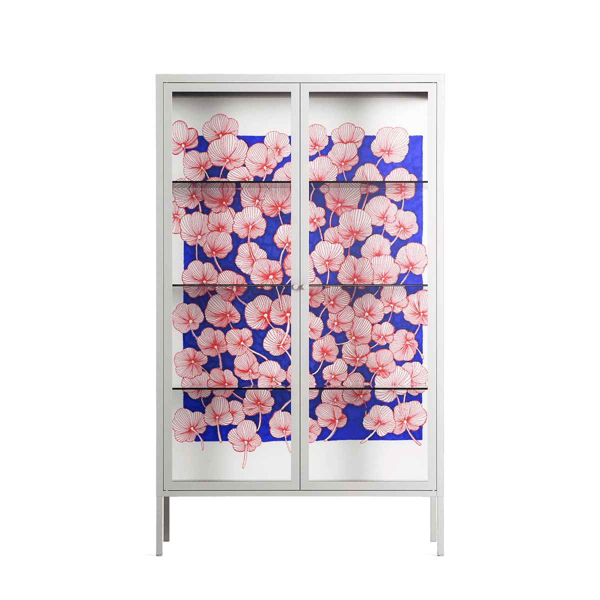 Redblooms - Cabinet - Katie O’Shea - Chalk - Clear glass