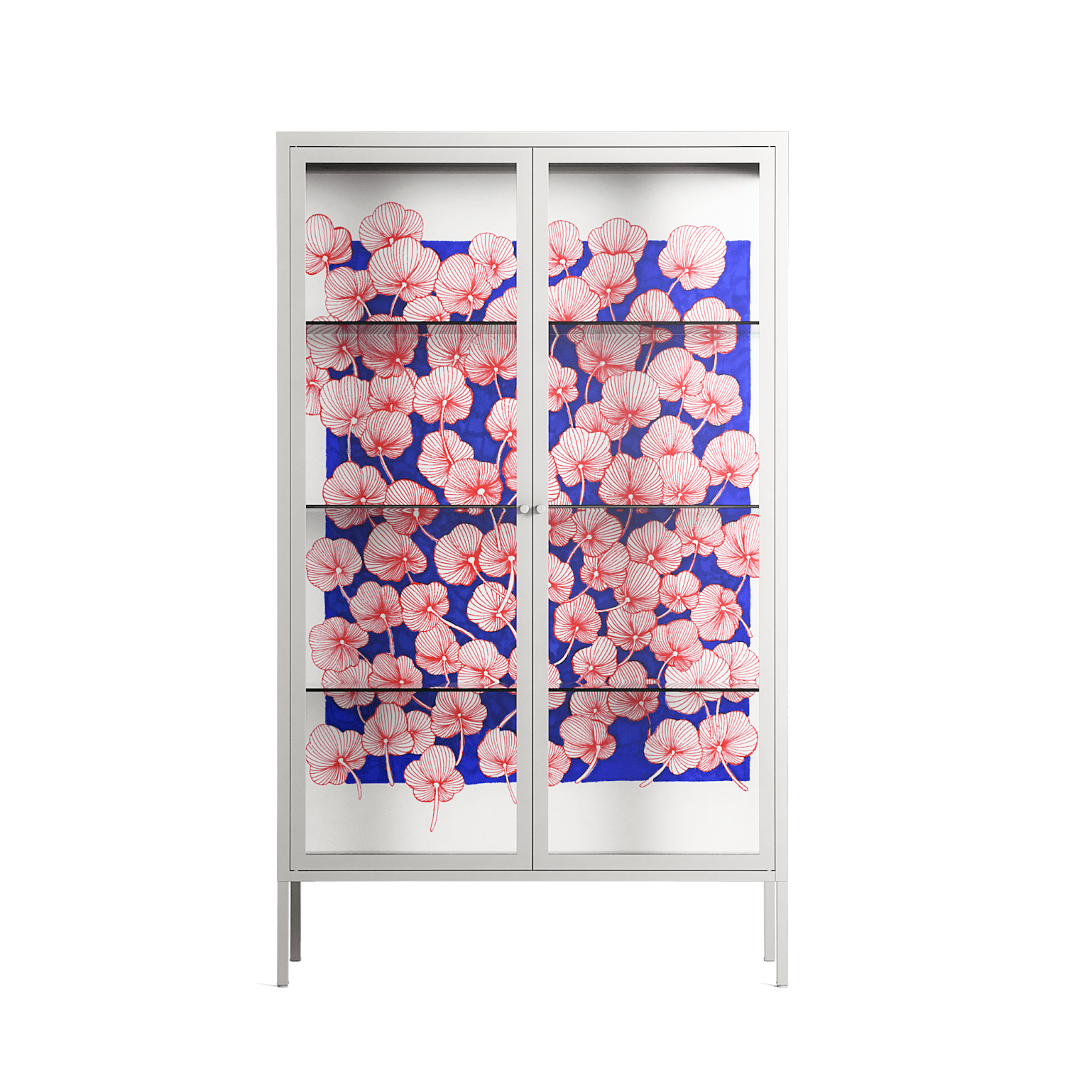 Redblooms - Cabinet - Katie O’Shea - Chalk - Clear glass