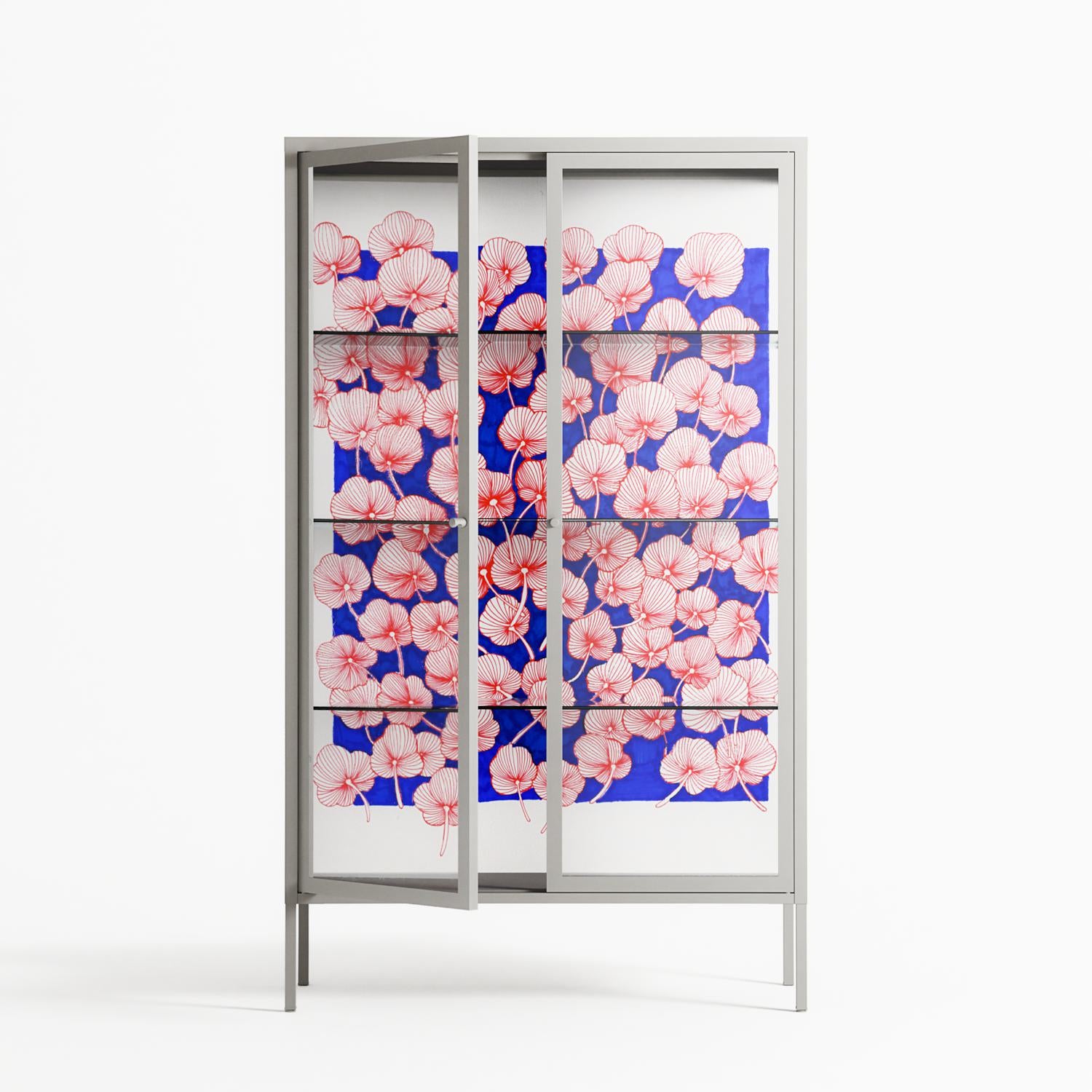 Redblooms - Cabinet - Katie O’Shea - Chalk - Clear glass