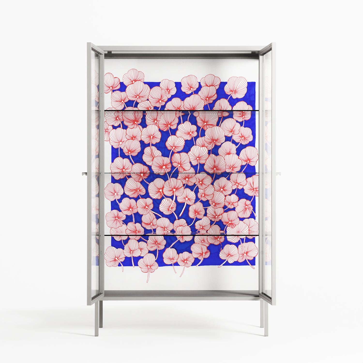 Redblooms - Cabinet - Katie O’Shea - Chalk - Clear glass