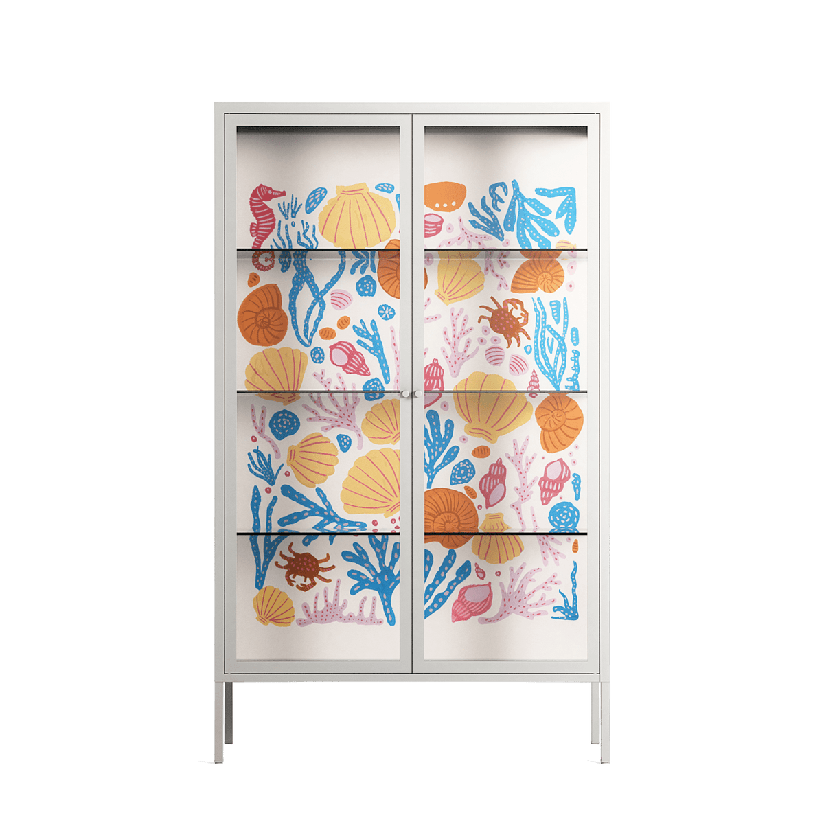Sea Critters - Cabinet - Katie O’Shea - Chalk - Clear glass