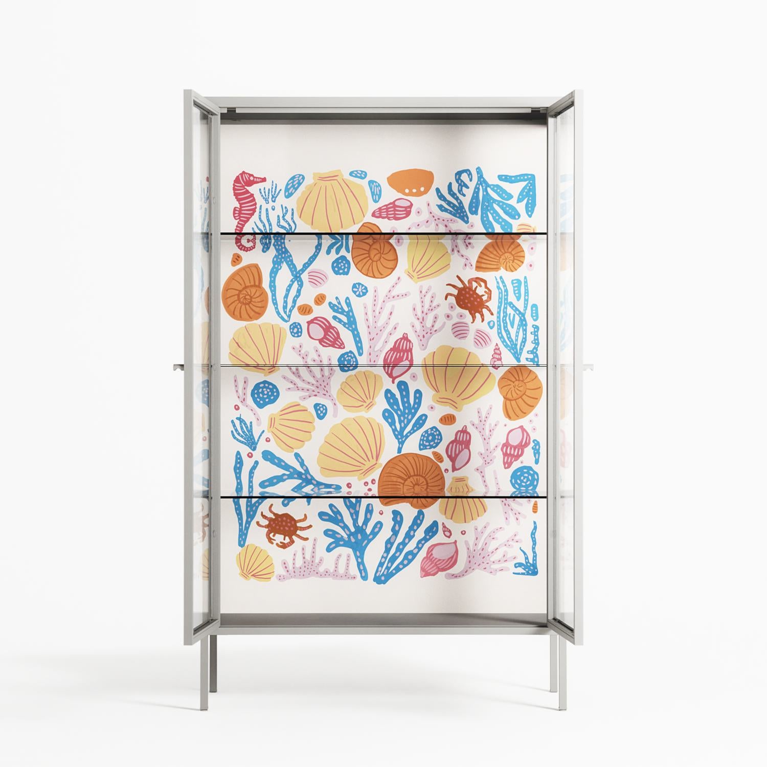 Sea Critters - Cabinet - Katie O’Shea - Chalk - Clear glass