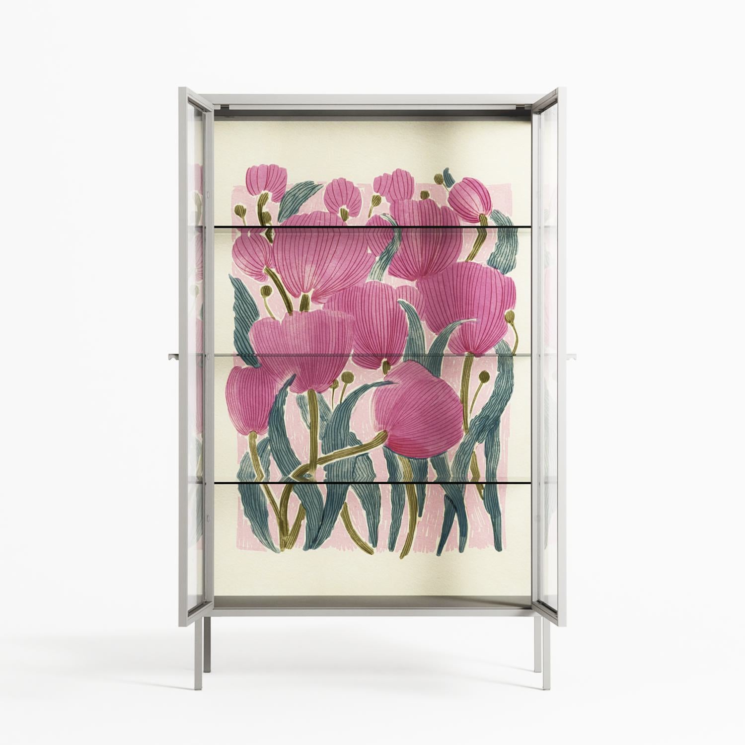 Tulips - Cabinet - Katie O’Shea - Chalk - Clear glass