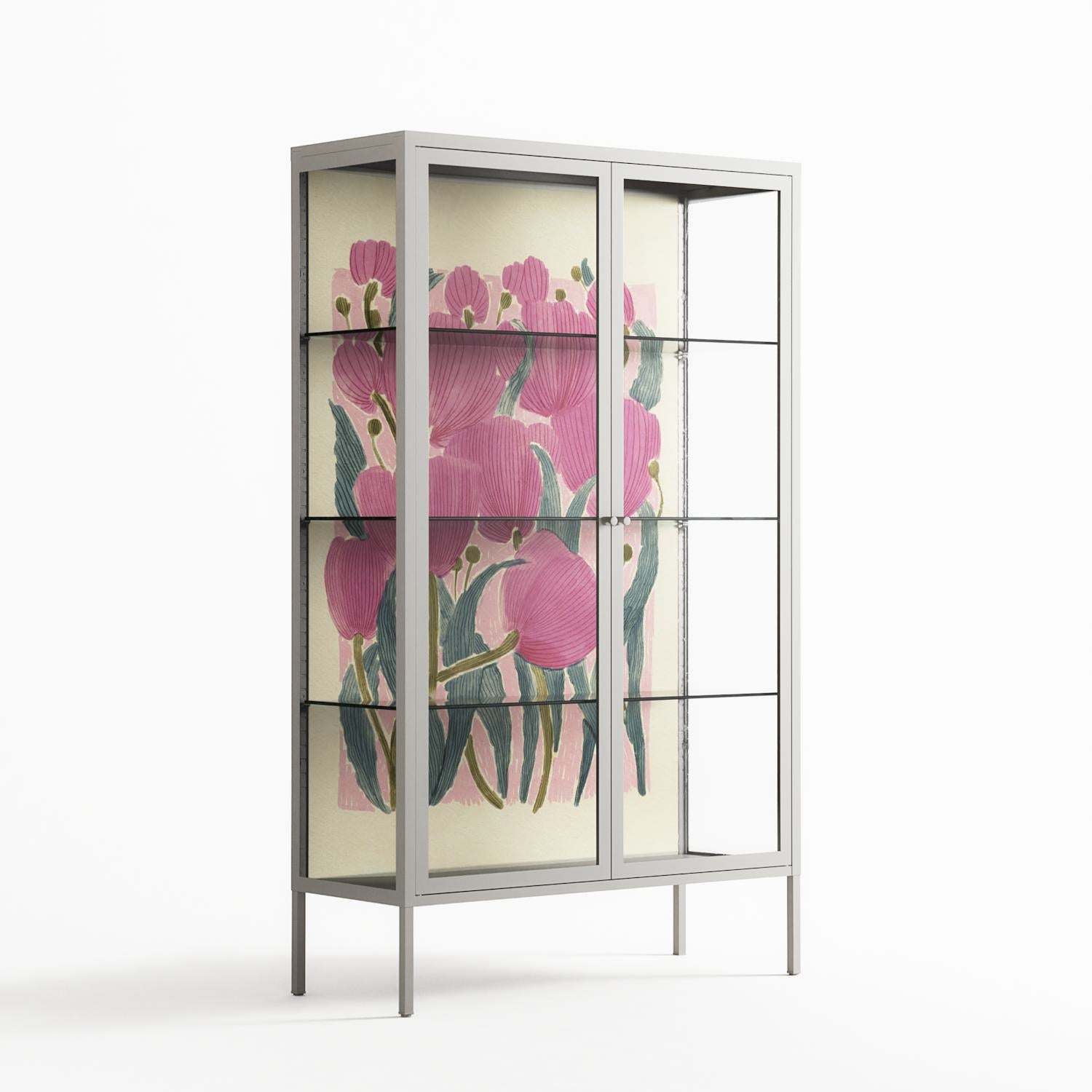 Tulips - Cabinet - Katie O’Shea - Chalk - Clear glass