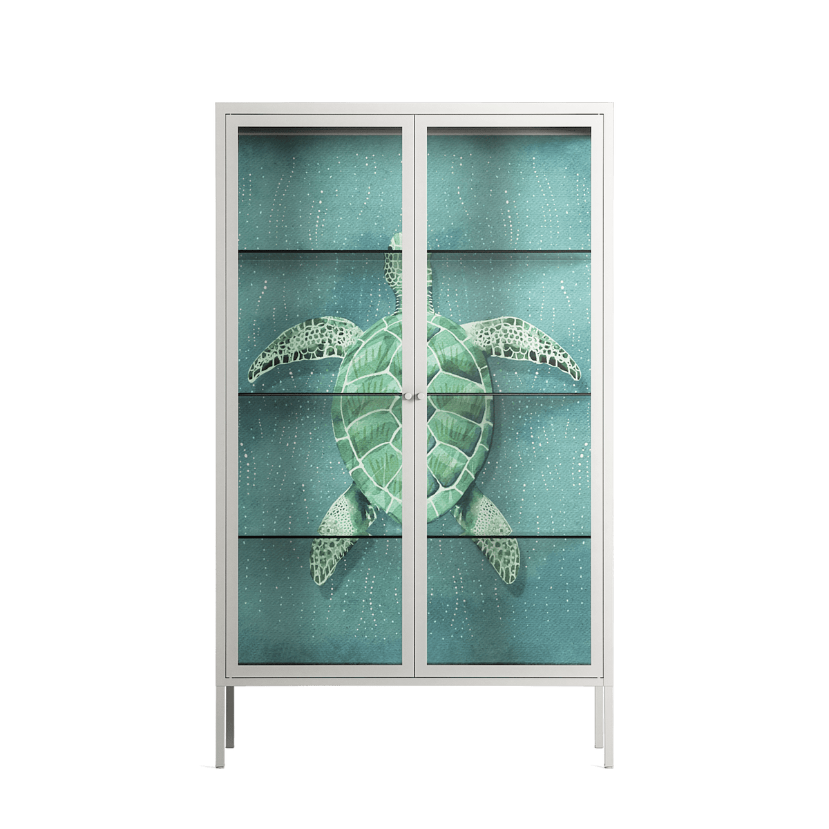 Turtle Without Kelp - Cabinet - Katie O’Shea - Chalk - Clear glass