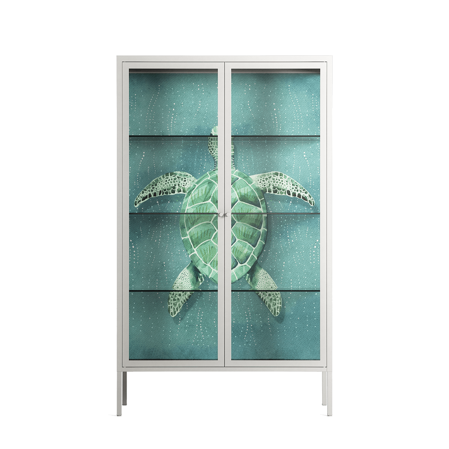 Turtle Without Kelp - Cabinet - Katie O’Shea - Chalk - Clear glass