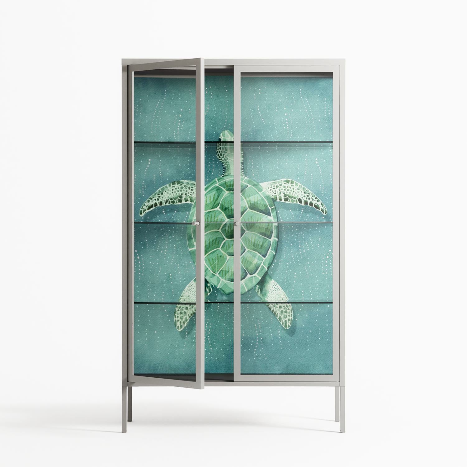 Turtle Without Kelp - Cabinet - Katie O’Shea - Chalk - Clear glass
