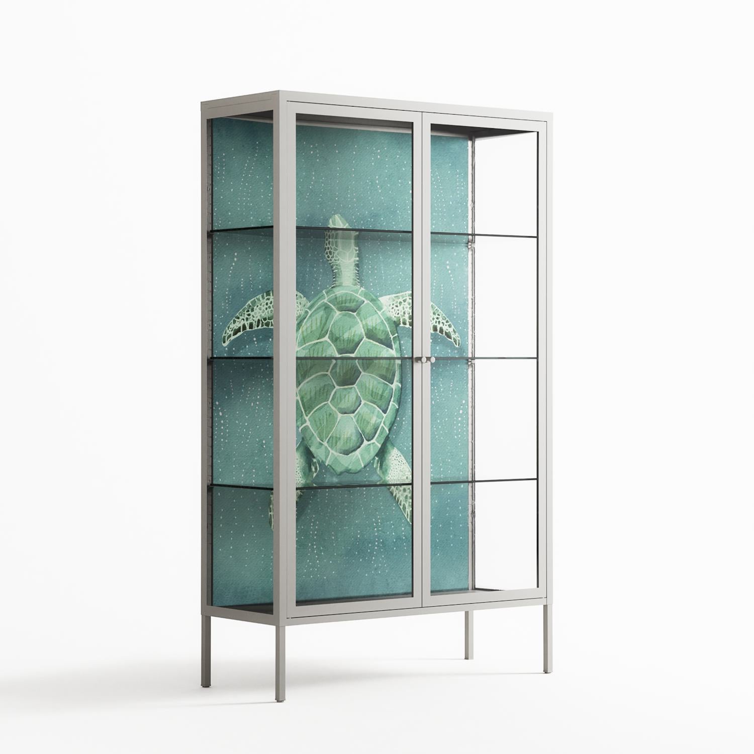 Turtle Without Kelp - Cabinet - Katie O’Shea - Chalk - Clear glass