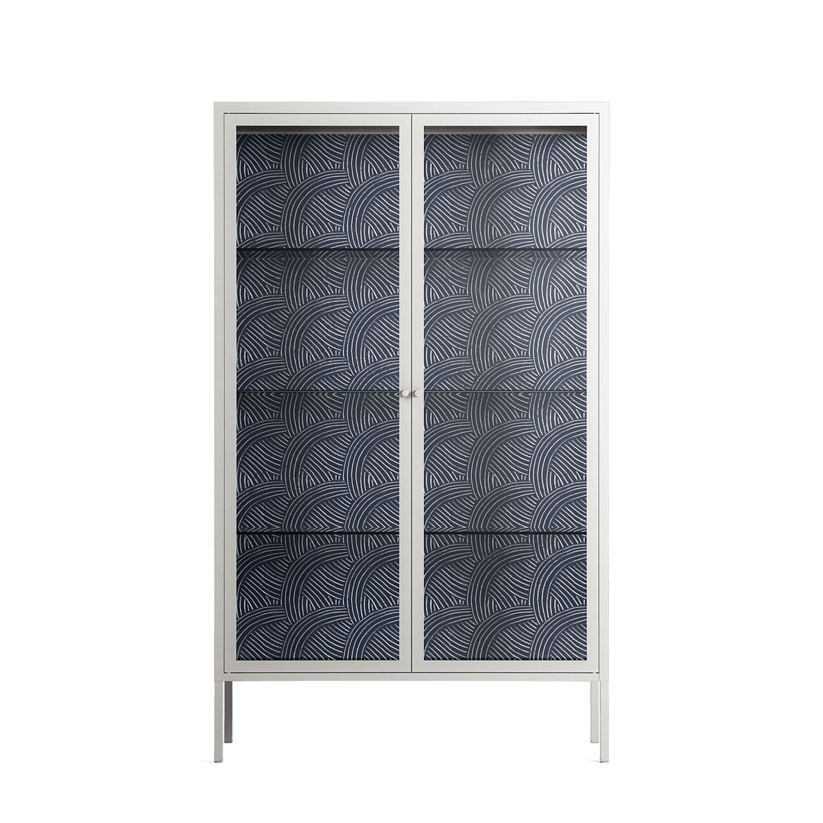 Basket Weave - Cabinet - Katie O’Shea - Chalk - Clear glass