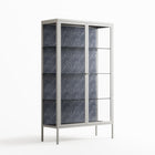 Basket Weave - Cabinet - Katie O’Shea - Chalk - Clear glass