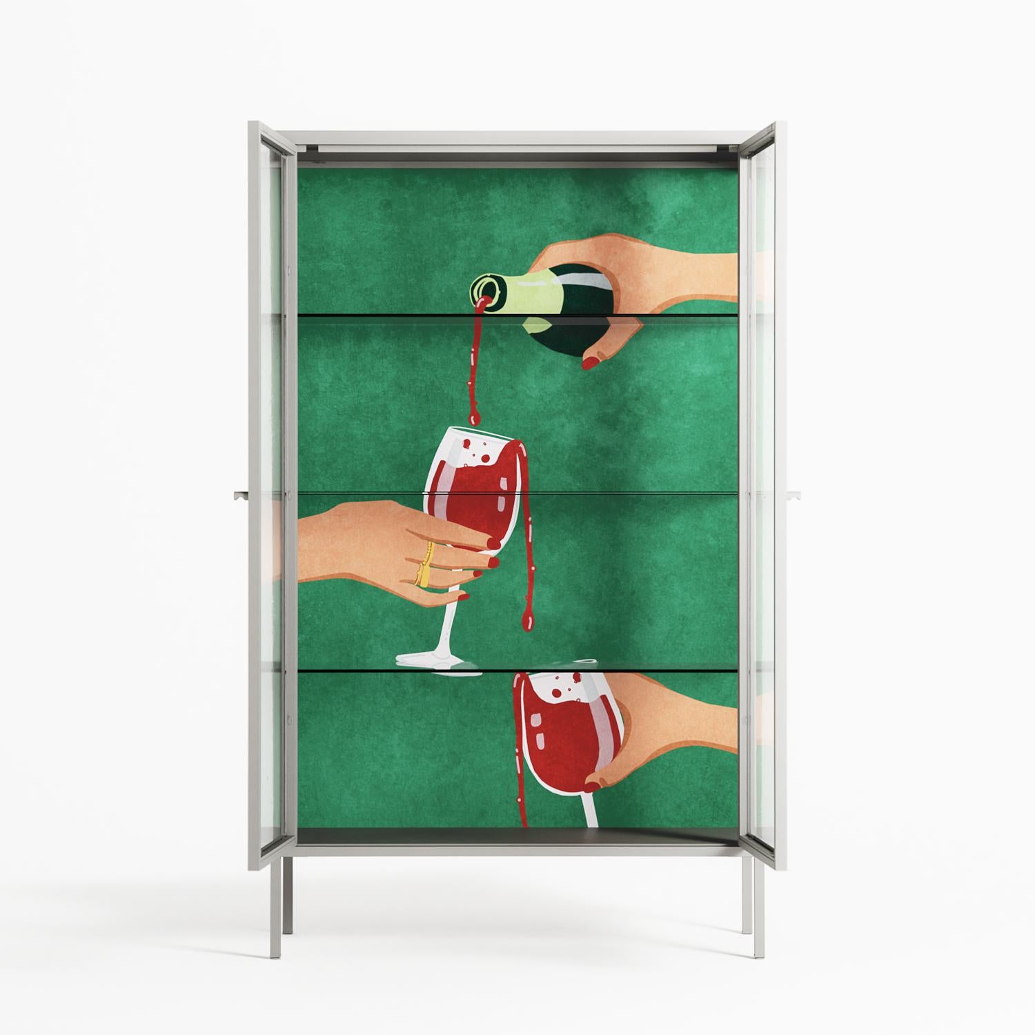 Cheers Girls - Cabinet - Raissa Oltmanns - Chalk - Clear glass