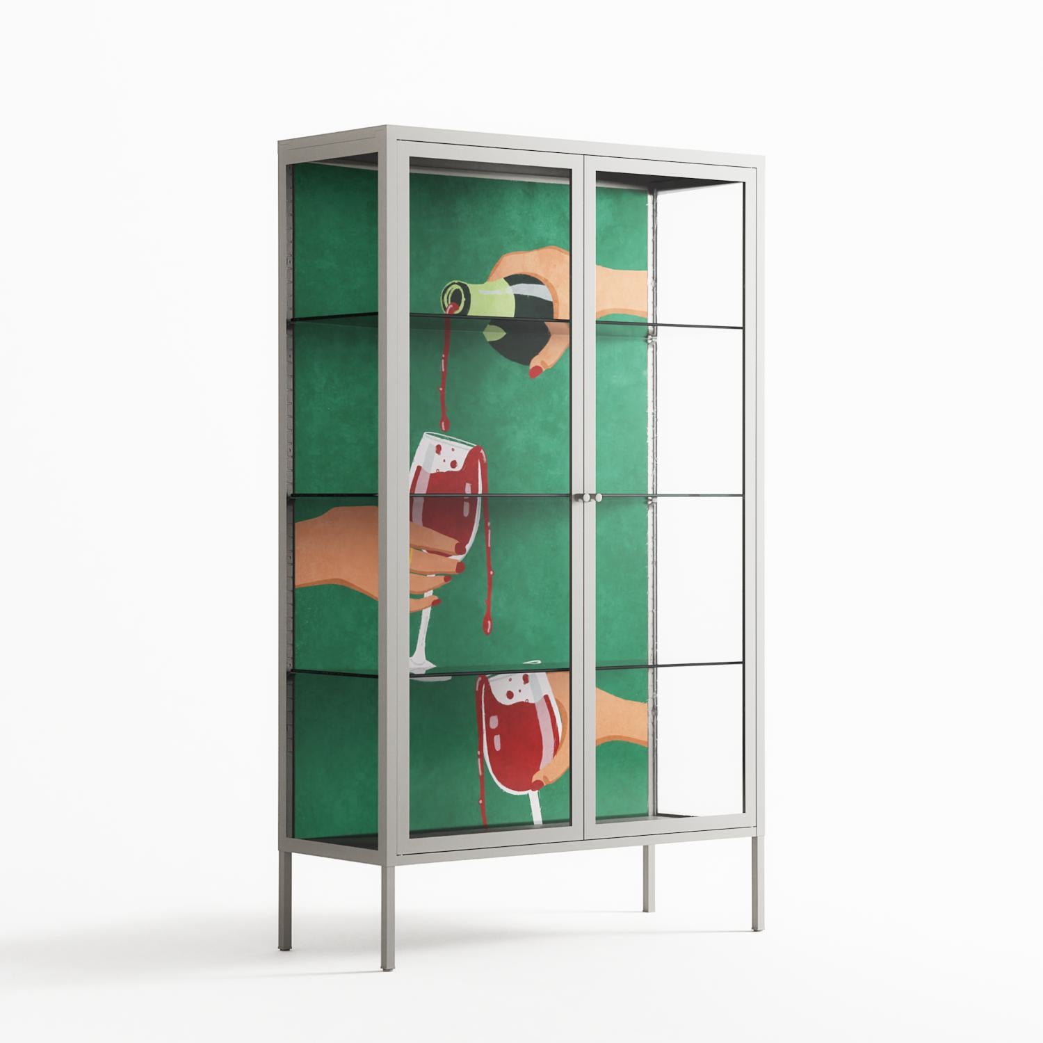 Cheers Girls - Cabinet - Raissa Oltmanns - Chalk - Clear glass