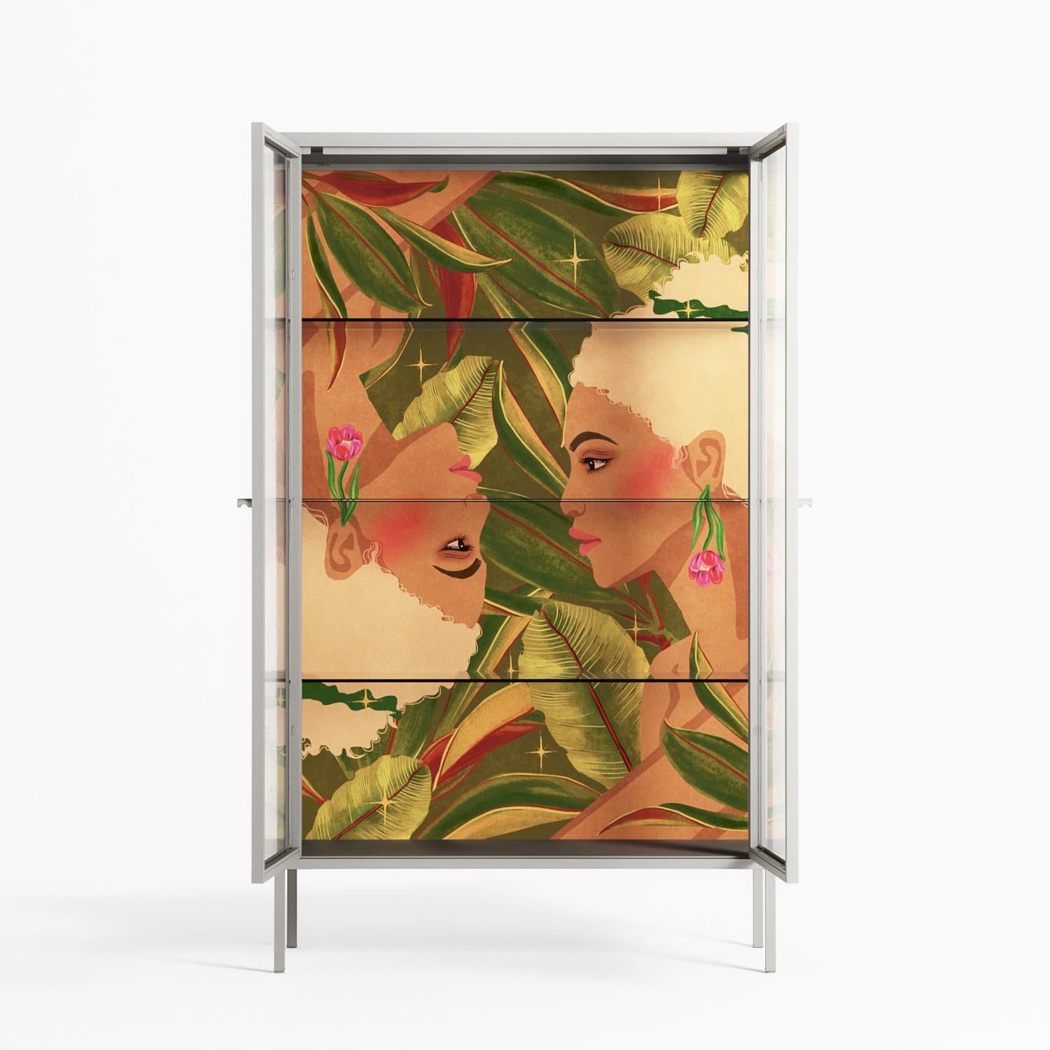 Twins - Cabinet - Raissa Oltmanns - Chalk - Clear glass