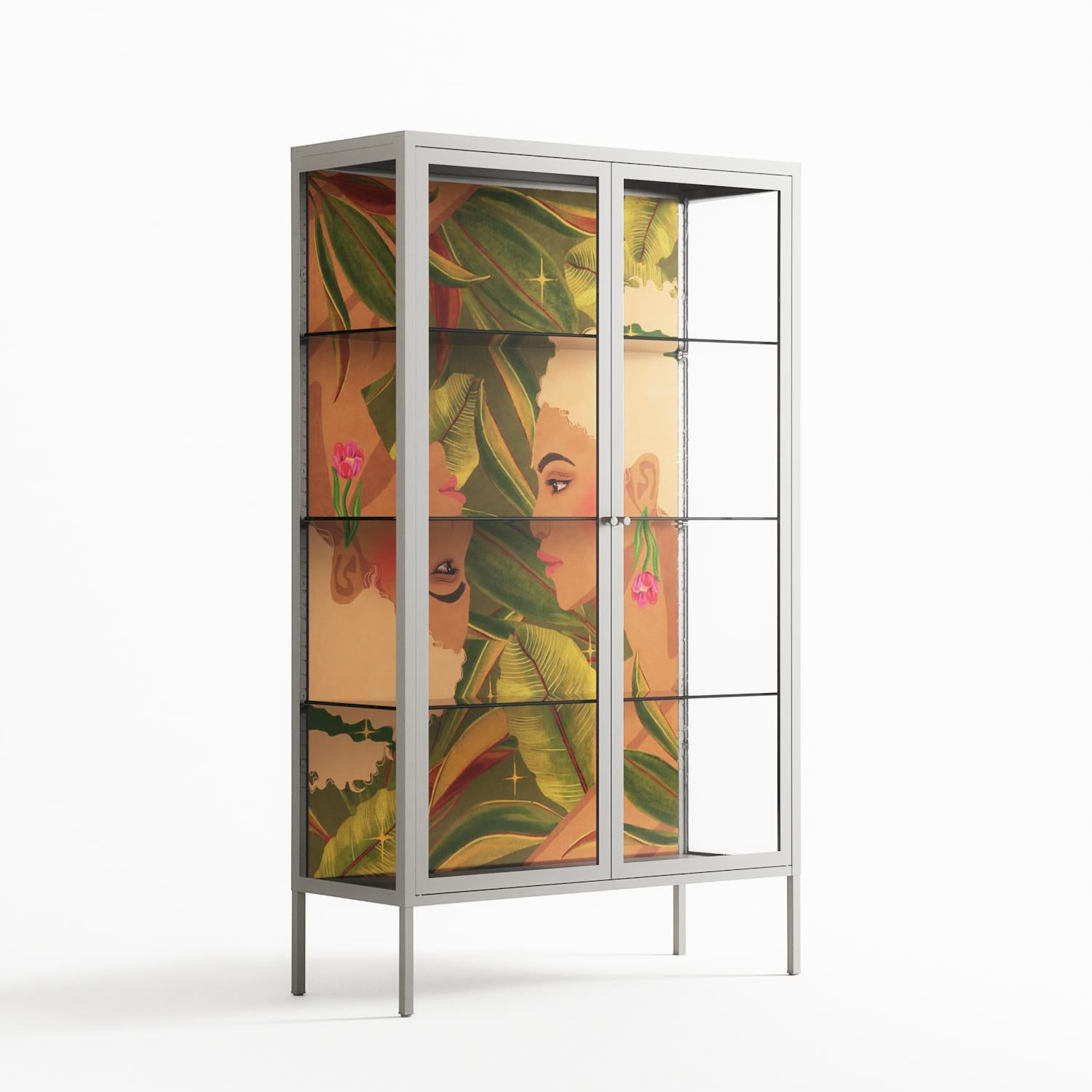 Twins - Cabinet - Raissa Oltmanns - Chalk - Clear glass
