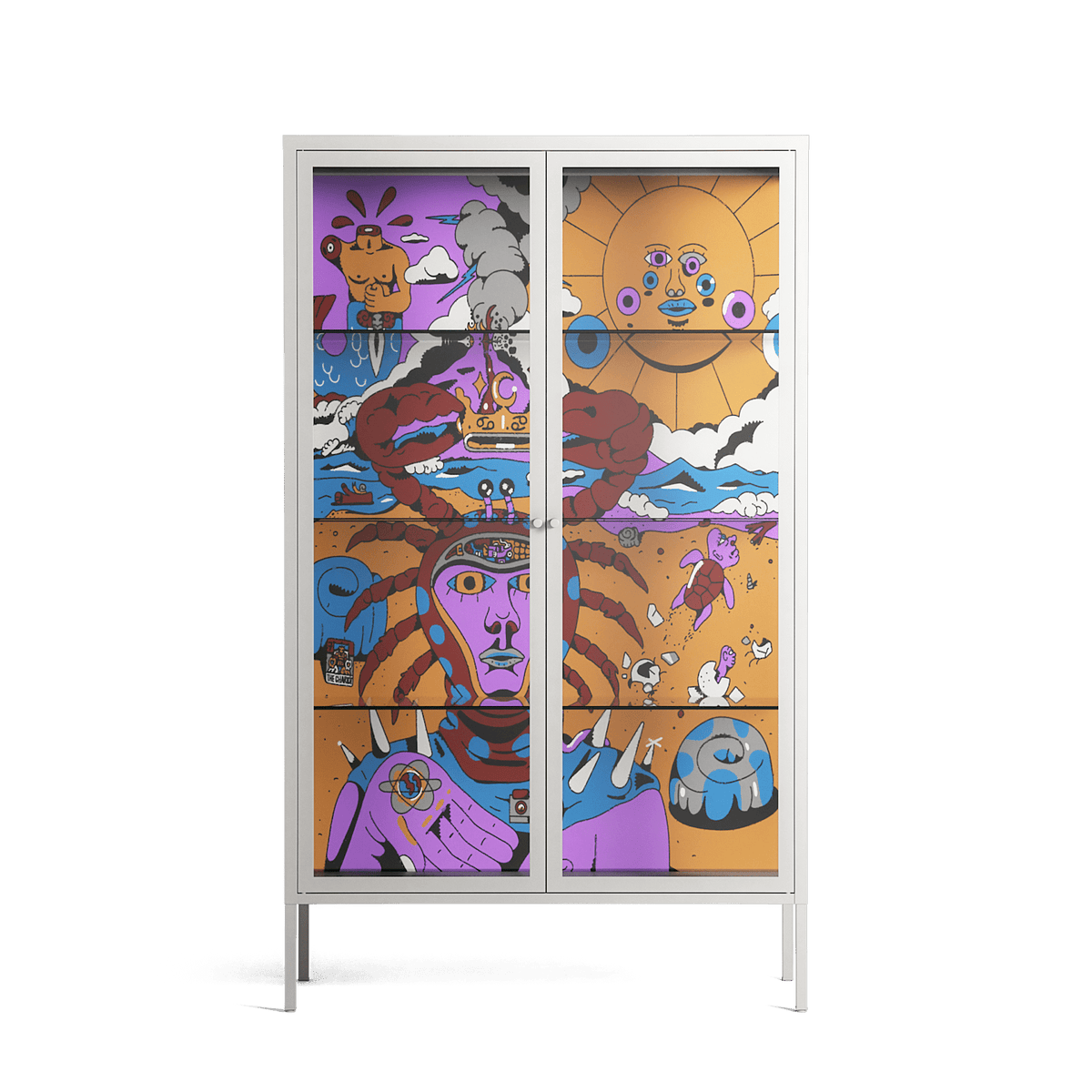 Solar Cancer - Cabinet - Cezar Berje - Chalk - Clear glass