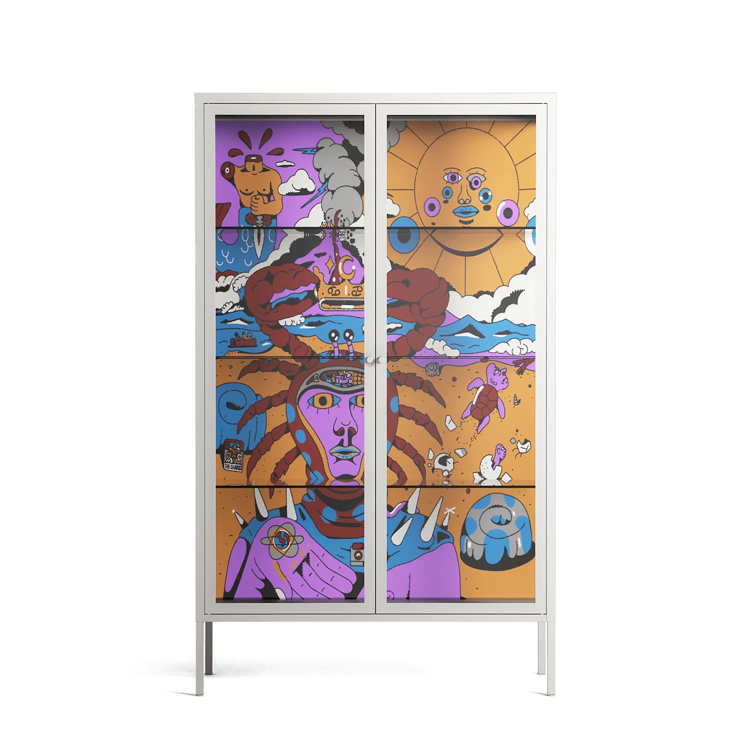 Solar Cancer - Cabinet - Cezar Berje - Chalk - Clear glass