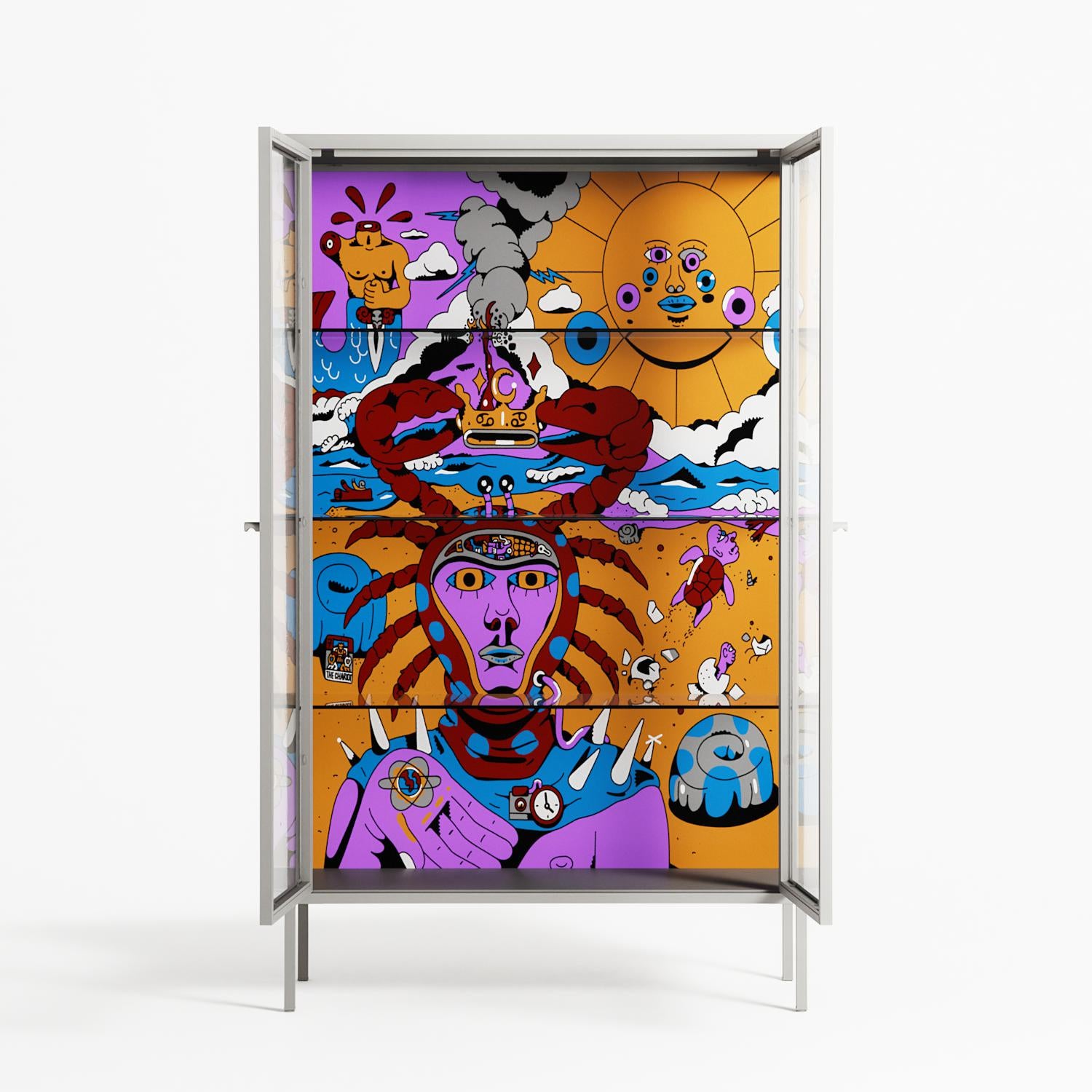 Solar Cancer - Cabinet - Cezar Berje - Chalk - Clear glass