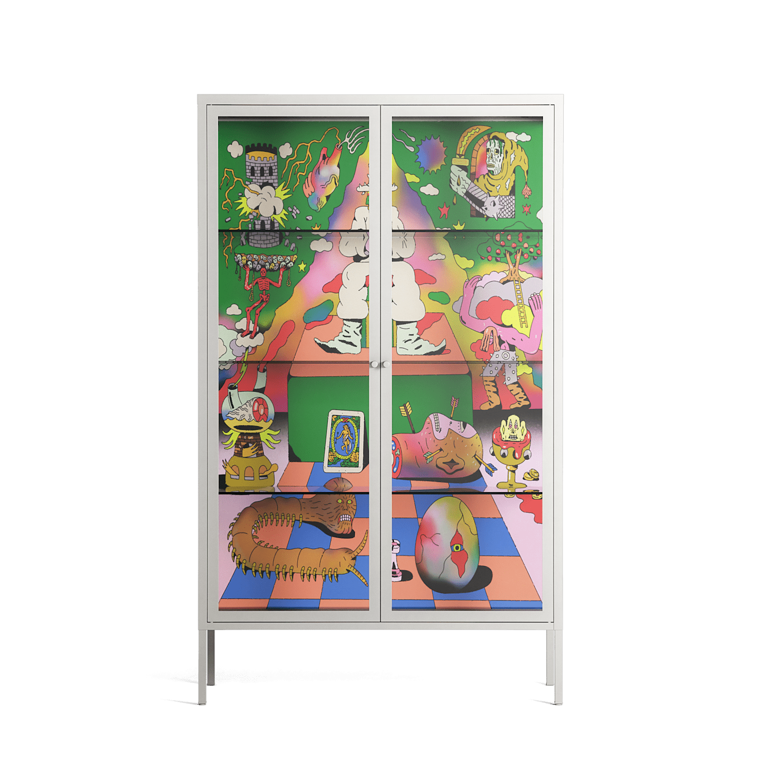 The Holy Mountain - Cabinet - Cezar Berje - Chalk - Clear glass