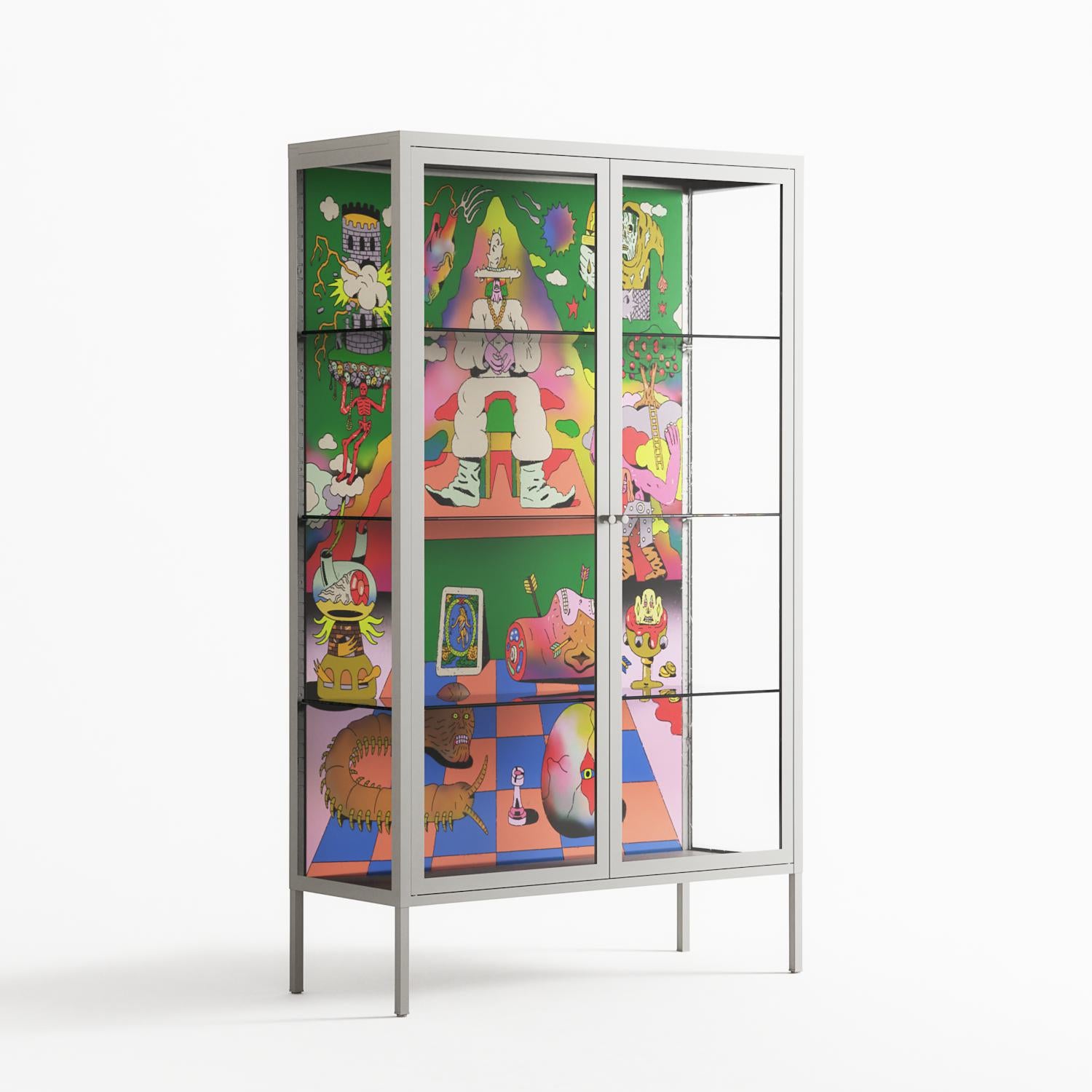 The Holy Mountain - Cabinet - Cezar Berje - Chalk - Clear glass