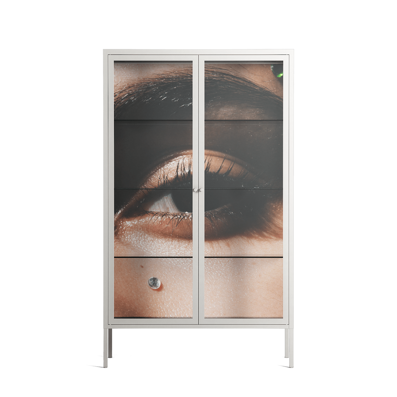 Gem - Cabinet - Nadia Ryder - Chalk - Clear glass