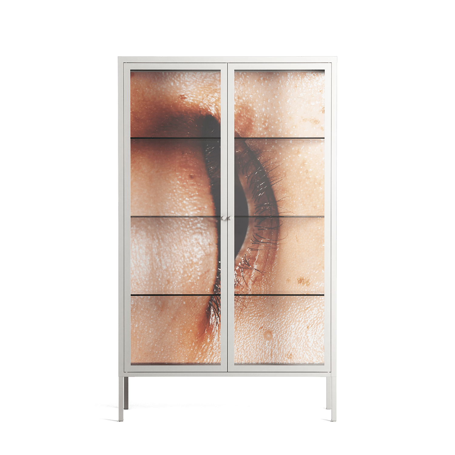 Glow - Cabinet - Nadia Ryder - Chalk - Clear glass