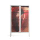Red 2 - Cabinet - Nadia Ryder - Chalk - Clear glass