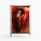 Red 2 - Cabinet - Nadia Ryder - Chalk - Clear glass