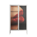 Red 4 - Cabinet - Nadia Ryder - Chalk - Clear glass