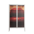 Red - Cabinet - Nadia Ryder - Chalk - Clear glass