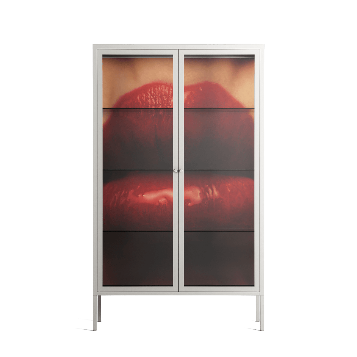 Red - Cabinet - Nadia Ryder - Chalk - Clear glass