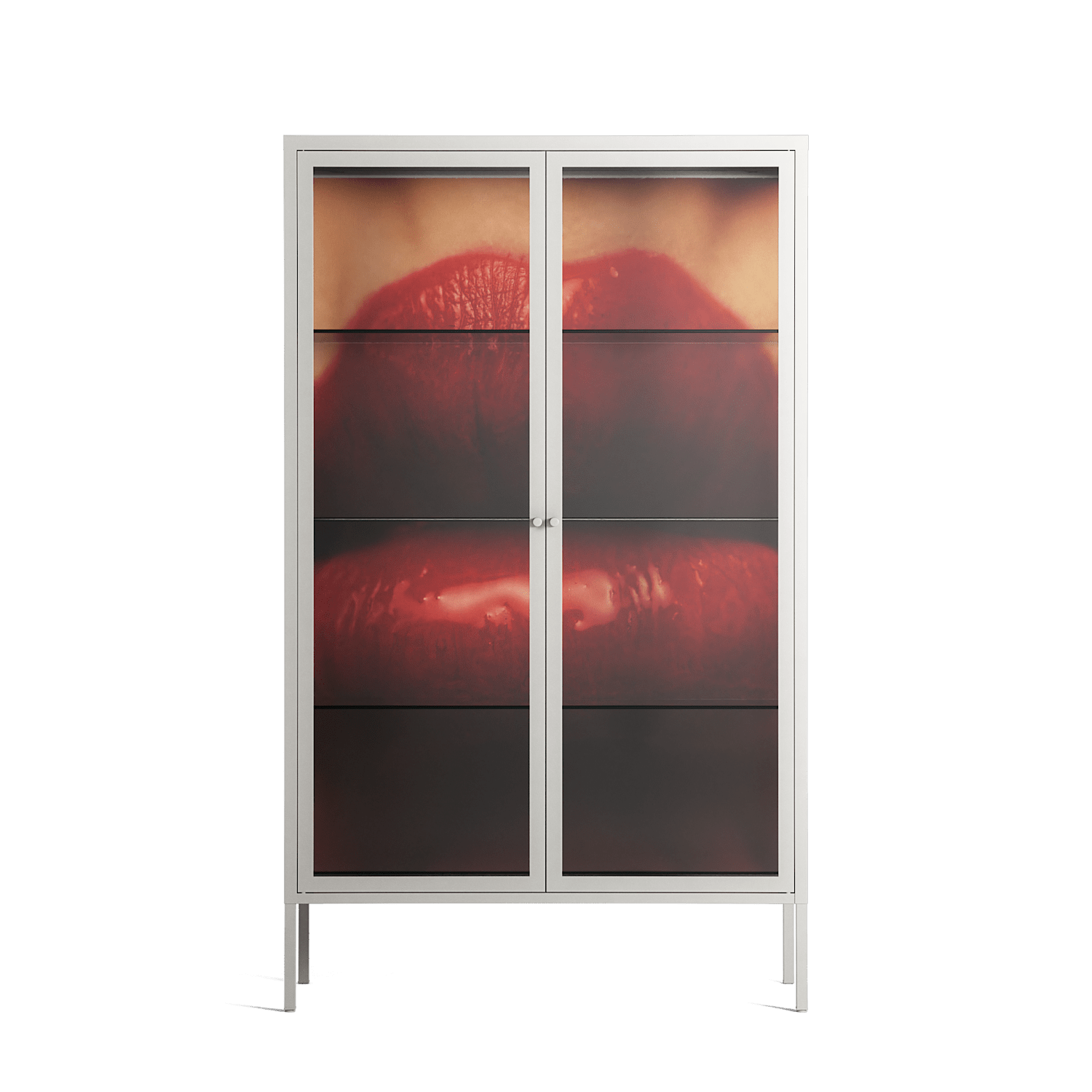 Red - Cabinet - Nadia Ryder - Chalk - Clear glass