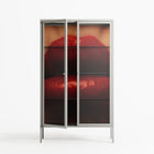 Red - Cabinet - Nadia Ryder - Chalk - Clear glass
