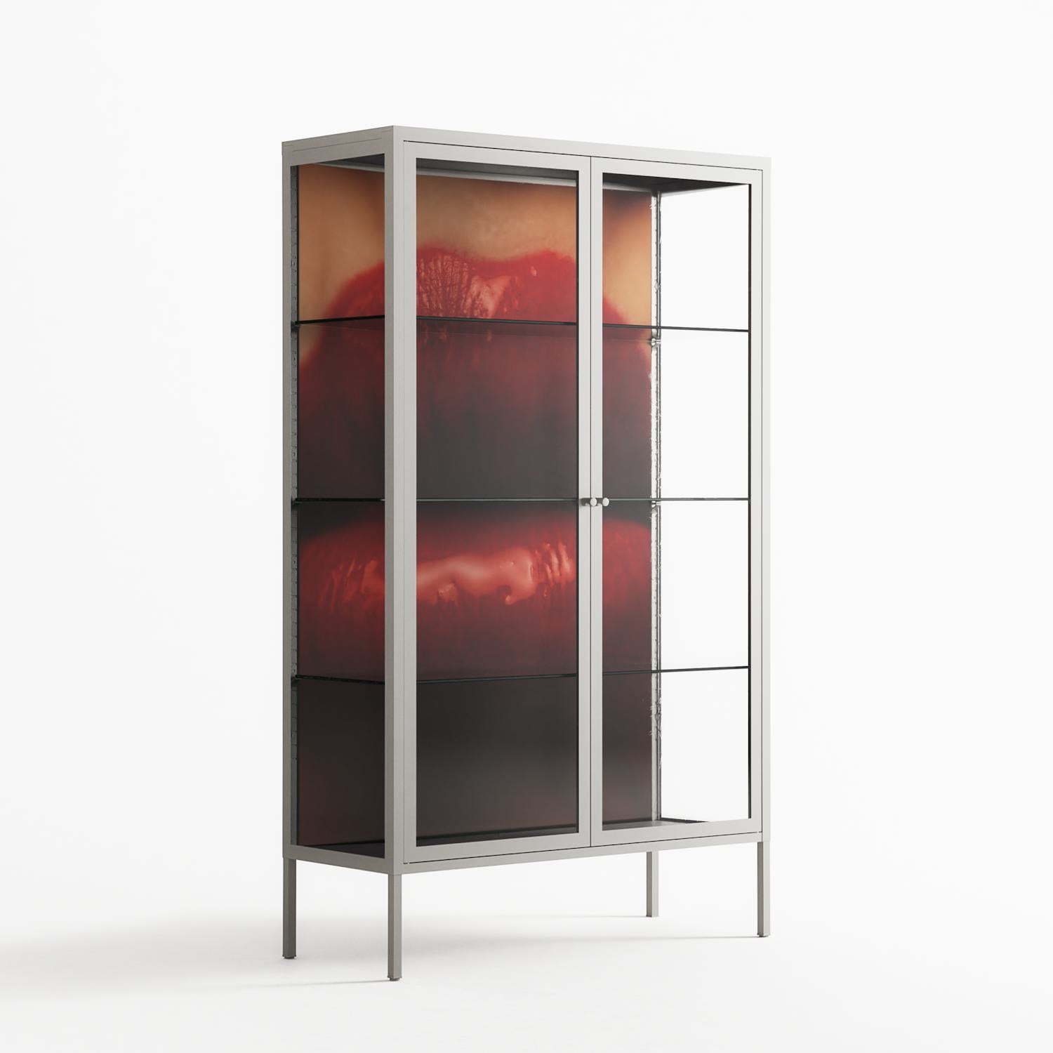 Red - Cabinet - Nadia Ryder - Chalk - Clear glass