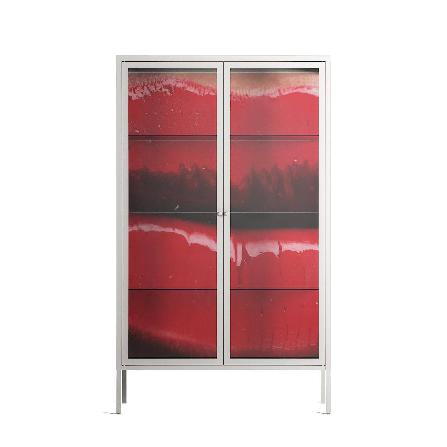 Squish - Cabinet - Nadia Ryder - Chalk - Clear glass
