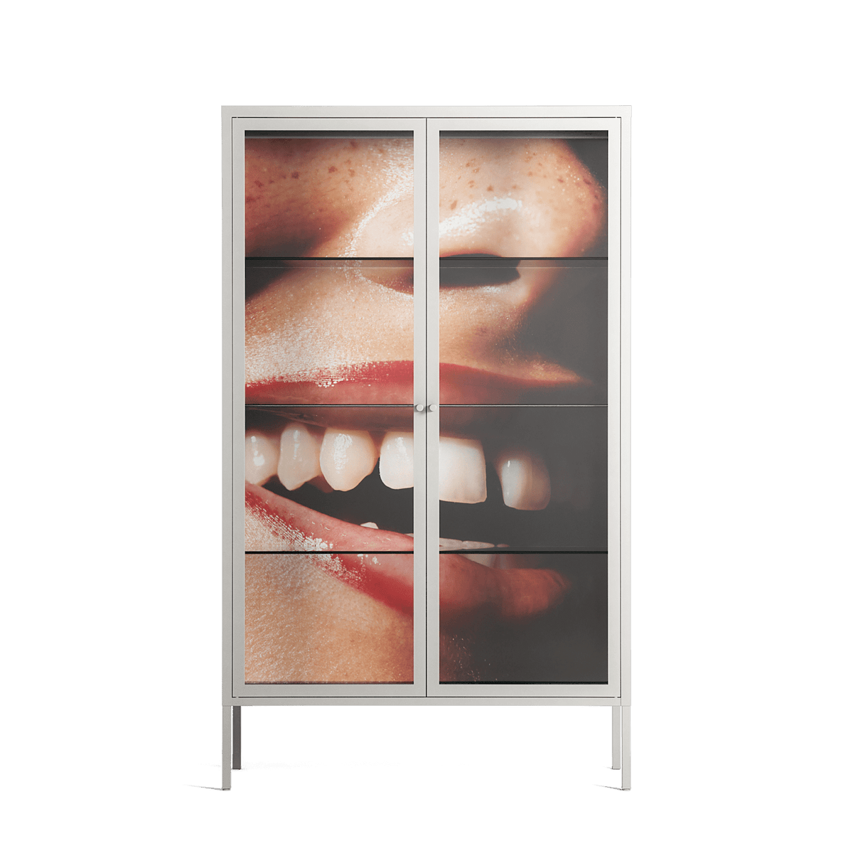 Teeth - Cabinet - Nadia Ryder - Chalk - Clear glass