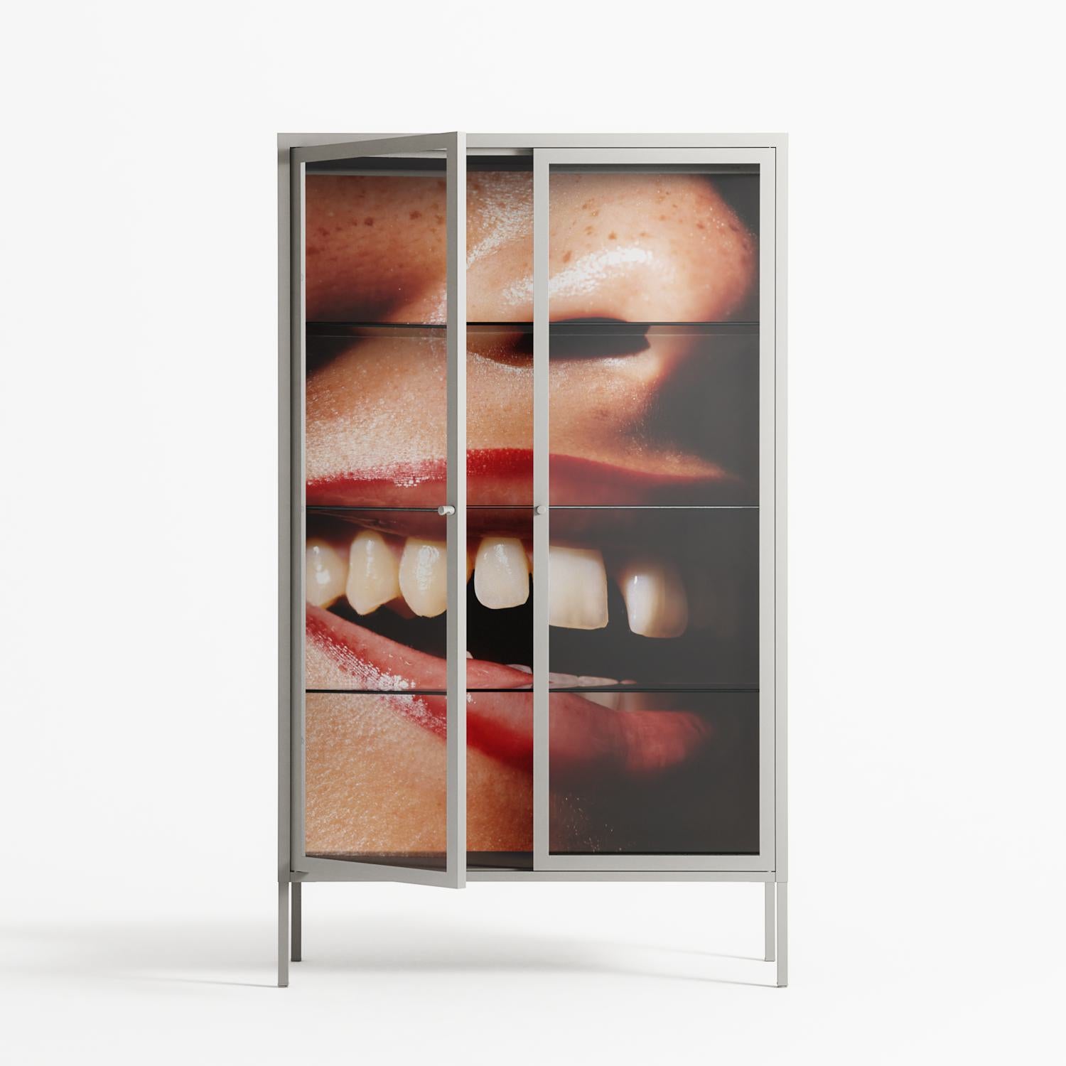 Teeth - Cabinet - Nadia Ryder - Chalk - Clear glass