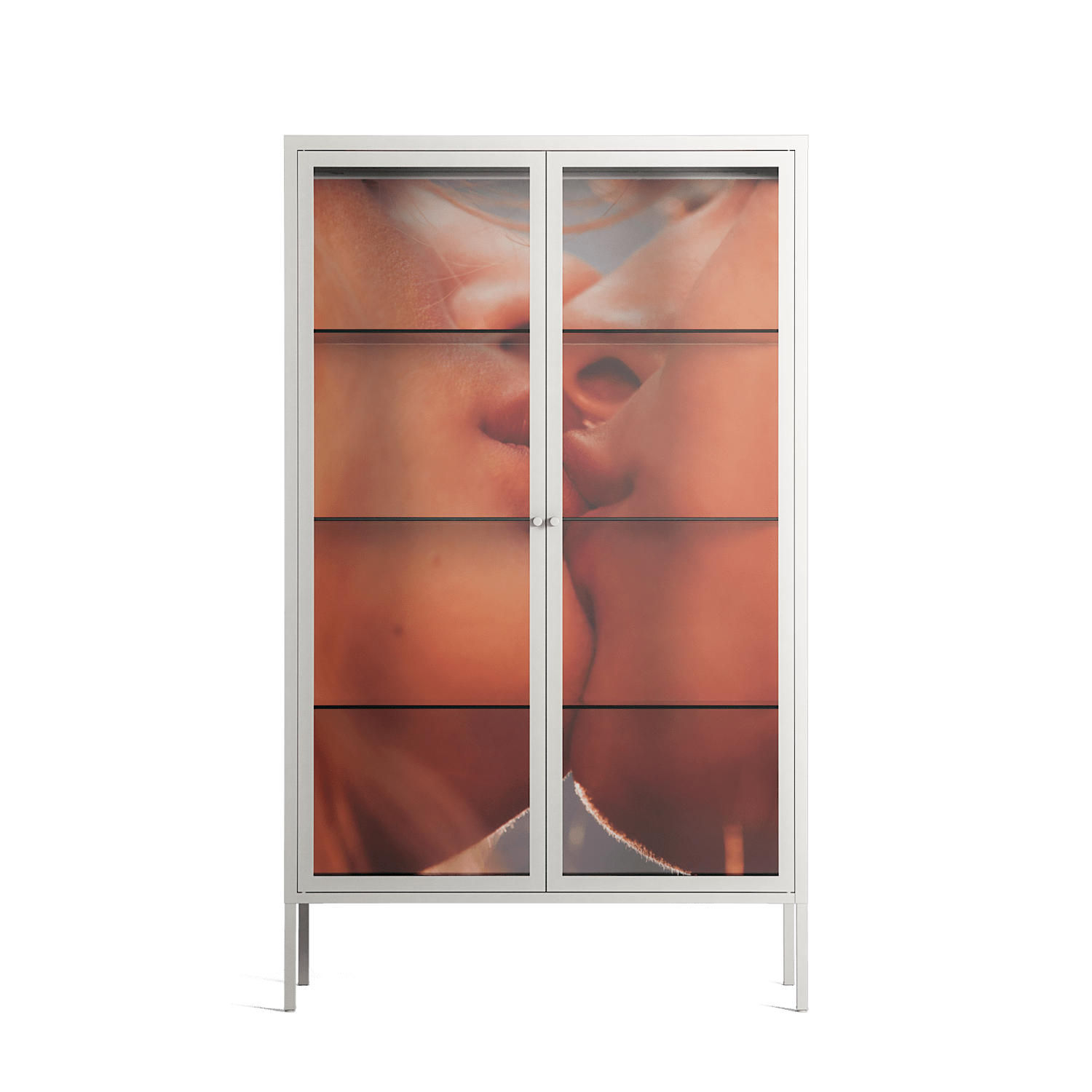 The Art Of Kissing - Cabinet - Nadia Ryder - Chalk - Clear glass