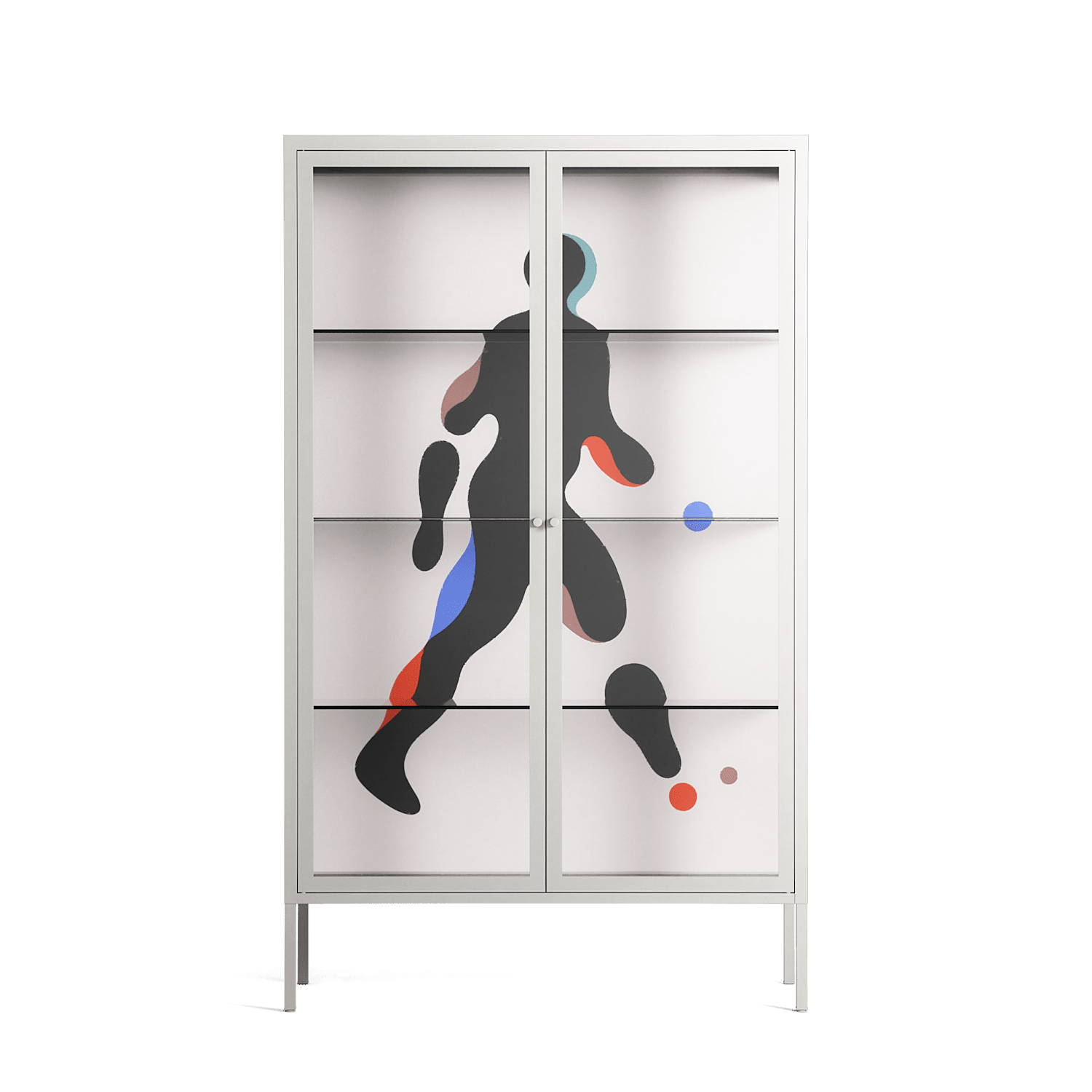 Décomposé - Cabinet - David Vanadia - Chalk - Clear glass